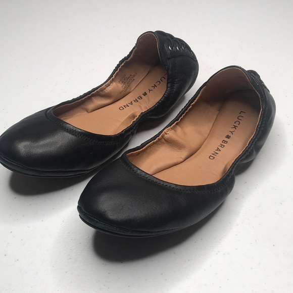 Lucky Brand Shoes - Lucky Brand black round toe flats sz 6.5
